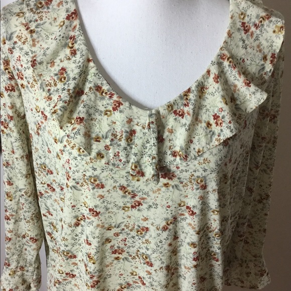 Fiorlini International Tops - FIORLINI Intl Plus Cream Blouse with Flowers 18/20